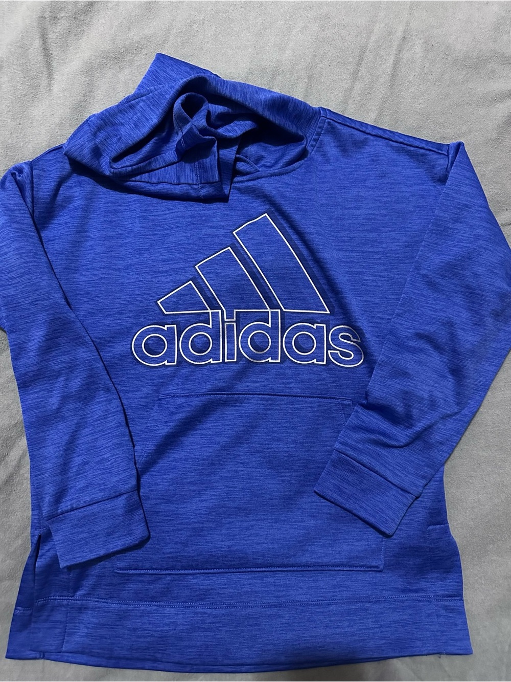 Adidas Royal Blue Youth Hoodie - Medium (10/12)